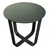OEM Black Modern Style Aluminum Outdoor Garden Coffee Table Furniture Set Comfortable for Park Hotel Villa Use