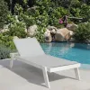 OEM ODM Modern White Aluminum Outdoor Patio Beach Swimming Pool Sun Lounger Sun Bed Chaise Lounge Chair for Hotel and Home Use