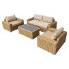 OEM ODM Traditional Style Outdoor Garden Furniture Set Rattan Wicker Sofa with Aluminum Frame for Patio Application
