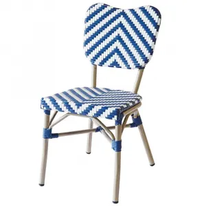 Outdoor Rattan French Bistro Chair Stackable for Hotels Restaurants Cafes Villas Gardens Dining Furniture