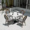 Outside French Bistro Rattan Table and Chairs Outside Patio Rattan Garden Furniture French Restaurant Table and Chairs