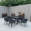 Restaurant Arm Chair Patio Aluminum Dining Extensional Table Furniture Garden Rope Outdoor
