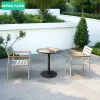 Wholesale Outdoor Furniture Dining Set Aluminum Garden Chair Patio Dining Table and Chairs Set for Restaurant