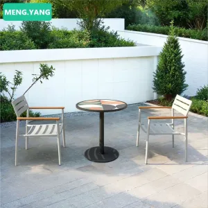 Wholesale Outdoor Furniture Dining Set Aluminum Garden Chair Patio Dining Table and Chairs Set for Restaurant