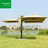 Aluminum Parasol Sunshade Large Garden Umbrella Steel Base Outdoor Cafe Patio Beach Restaurant Hotels Dining Park Courtyard