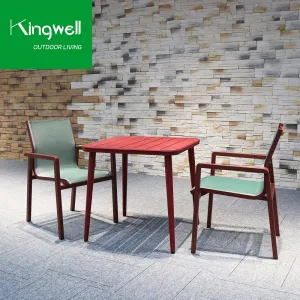 Classical OEM Factory Garden Sets Patio Table and Chairs Set Aluminum Waterproof Metal Outdoor Dining Set for Restaurant