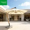Commercial Wholesale Kingwell Polyester Aluminum Pole Sun Umbrella Custom Logo Radius Waterproof Parasol for Living Room