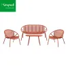 Factory Direct Wholesale Aluminum Portable Lounge Sofa Set Waterproof Portable Garden Furniture for Hotel Resort Balcony