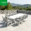 Factory Price High-quality Outdoor Furniture Aluminum 6-Seater Patio Dining Table and Chair Garden Sets for Restaurant Hotel