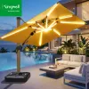 Factory Supplier Sunshade Outdoor Coffee Shop Leisure Sun Parasol Patio Beach Parasol Umbrella