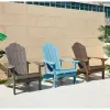 Folding Modern Leisure Front Porch Patio Furniture Summer Set Outdoor Garden Poolside HDPE Plastic Wood Chaise Adirondack Chair