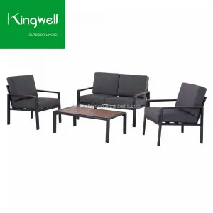 Foshan Shunde Furniture Garden Patio Furniture Aluminium Lounge Outdoor Dining Sofa Set for Wholesale