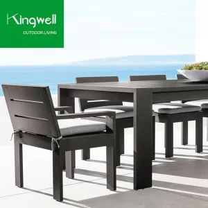Hot Sale Factory Direct Outdoor Garden Set comfort Furniture Aluminum Dining Table and Chair for Restaurant