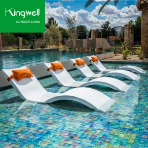 Hot Sale PP Plastic Sun Lounger Patio Pool Outdoor Plastic Chaise Lounge Chairs for Beach