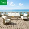Hot Sale Modern Outdoor Teak Wooden Sofa Sets Patio Teak Furniture Sofa Set for Garden and Villa