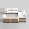 Hotel Outdoor Furniture Luxury Teak Outdoor Sofa Hotel Garden Sets Modern Villa Terrace Furniture Combination Outside Couches