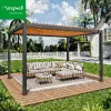 Jiake Modular Heavy-Duty Reinforced Aluminum Pergola Adjustable Motorized Louvered Roof for Rooftop Patio Outdoor Gazebo Modern