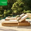 Kingwell Customized Outdoor Patio Waterproof Design Garden Sofa Wood Furniture Teak Beach Chaise Lounge Chair