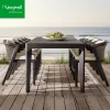 Kingwell Outdoor Leisure Aluminum Garden Table Chair Set Durable Weather-Resistant Patio Dining Furniture for Restaurant Balcony