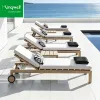 Kingwell Poolside Chaise Lounge Chairs Swimming Pool Teak Wood Sun Loungers for Outdoor Commercial Project