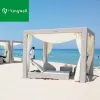 Large Palace Design Garden Beach Pool Furniture Patio Furniture Rattan Gazebo
