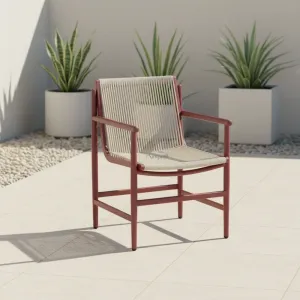 Luxury Modern Aluminum Frame Durable Eco-Friendly Outdoor Dining Portable Chair FoamWater-Resistant Cushion for Living Room
