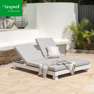 Luxury Modern Daybed Sunshade with Portable Durable Design Sun Loungers for Outdoor Beach Hotel Poolside and Villa Use