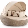 Luxury Outdoor Furniture Double Daybed with Aluminum Frame Metal Material for Patio Garden Hotel-Factory Direct Prices
