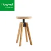 Minimalist Design Round Teak Wood Dining Chair Portable Armchair for Cafe or Restaurant for Park Use Outdoor Furniture
