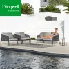 Modern Aluminium Rope Outdoor Sofa Sets Garden Set Cafe Furniture Metal Luxury Patio Furniture Sofa