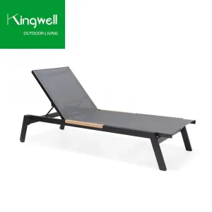 Modern Aluminum Garden Sun Loungers Waterproof UV Resistant Foldable for Pool Side Patio Beach Use