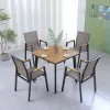 Modern Best Affordable 5 Piece Patio Porch Dining Room Set Furniture Outdoor Garden Terrace Aluminum Table and 4 Chairs on Sale