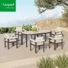 Modern Comfortable Outdoor Dining Table Chair Set Durable Garden Furniture Entry Courtyard Park Use Commercial Hotel Restaurant