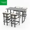 Modern Design Metal Bar Stool Garden Furniture Bar Height Table and Chairs for Dining Living Room Hotel or Park Use