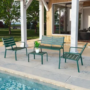Modern Design Outdoor Aluminum Metal Garden Sofa Set Waterproof Lounge Furniture for Hotels Dining Courtyard