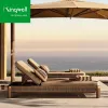 Modern Luxury Aluminum Frame Sun Lounger Durable Outdoor Pool Lounge Chair for Hotel Living Room Park Leisure Swimming Pool