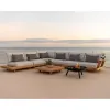Modern Luxury Teak Sofa Set Solid Wood Waterproof Cushions for Outdoor Indoor Use in Park Garden Living Room Villas