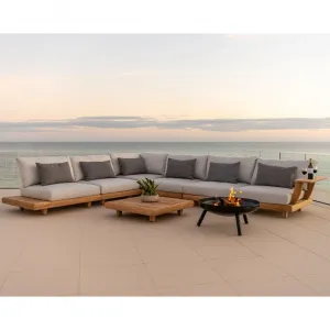 Modern Luxury Teak Sofa Set Solid Wood Waterproof Cushions for Outdoor Indoor Use in Park Garden Living Room Villas