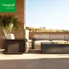 Modern Outdoor Aluminum Furniture Couch Set Comfortable Garden Sofa Table for Hotel Durable Villa Apartment Park