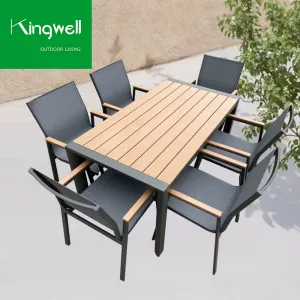 Modern Outdoor Furniture Aluminum Dinning Table Chair Set Patio Garden Furniture Dining Set for Coffee Shop