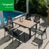 Modern Outdoor Patio Aluminum Lounge Chairs Waterproof Stackable Garden Dining Chair for Adults Courtyard Use