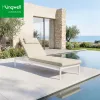 Modern Outdoor Pool Furniture Beach Waterproof Durable Aluminum UV Resistant Eco-Friendly Stackable Sun Loungers for Hotel