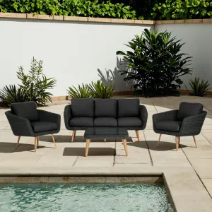 Modern Outdoor Rattan Wicker Furniture Sofa Set for Garden Lounge Terrace Patio Courtyard Hotel-for Backyard Use