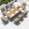 Modern Restaurant Terrace Furniture French Bistro Chairs Rattan Armchair Garden Chair Hot Sale Aluminium Alloy Eco-friendly