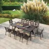 Modern Style Outdoor Garden Table and Chairs Waterproof Sun Protection for Patio Villa Courtyard Park-Leisure Table Chair Set