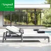 Modern Style Portable Aluminum Outdoor Patio Garden Furniture Waterproof Cushion Pool Sun Bed for Hotels and Villas-Wholesale
