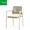 Modern Villa Outdoor Garden Furniture Rope Furniture Aluminum Frame Weaving Patio Dining Chairs Waterproof for Living Room Hotel