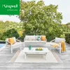 Modern Weather Resistant Outdoor Garden Sofa Set Rope Woven Patio Sofas for Farmhouse Restaurant Courtyard Hotel Apartment