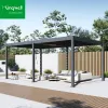 Motorized Waterproof Aluminum Outdoor Pergola Gazebo Sliding Glass Eco-Friendly Modern Design Thermal Outdoor Furniture