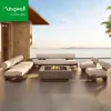 New Arrival Aluminum Frame Outdoor Patio Garden Sofa Set Soft Cushion Balcony Furniture for Hotels Parks Courtyards